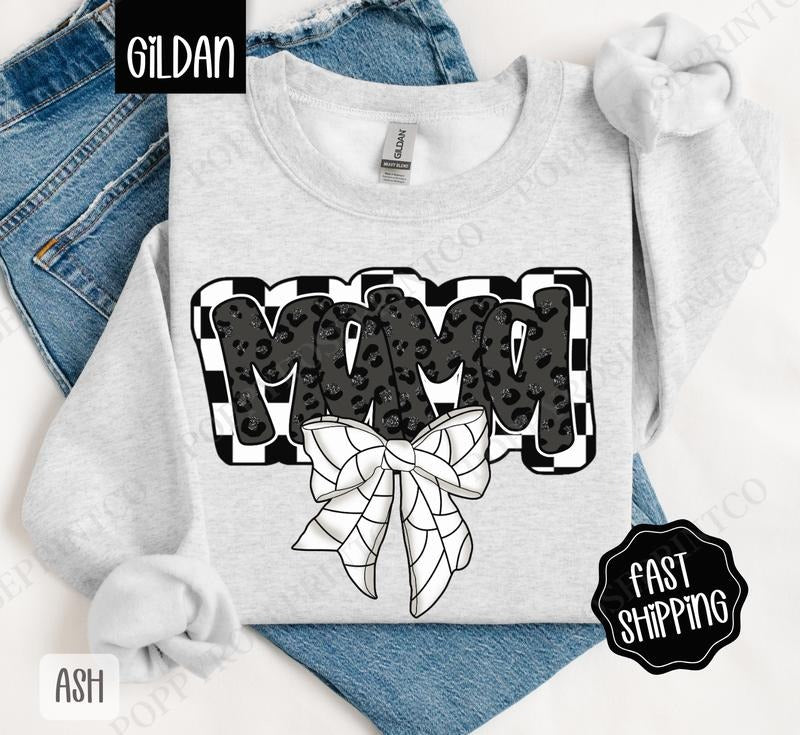 Mama Volleyball Bow Sweatshirt, Volleyball Mom Sweatshirt, Volleyball Mama Sweatshirt T-Shirts, Hoodie | HypeCrazeTee.com