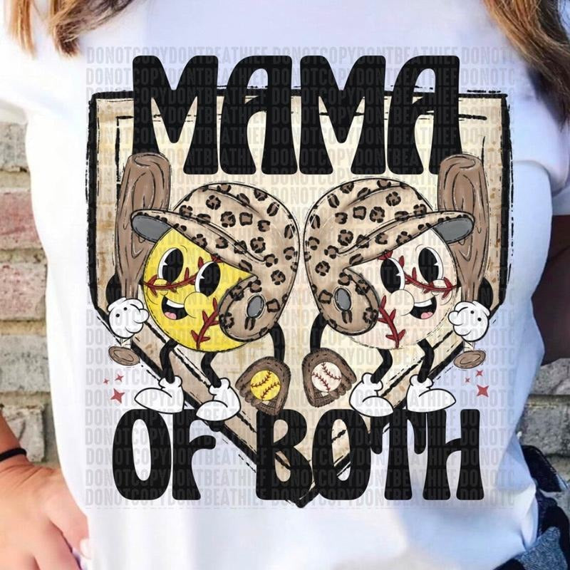 Mama of Both Home Base DTF Transfers - THIS IS NOT A SHIRT Hoodie, Sweatshirt | HypeCrazeTee.com