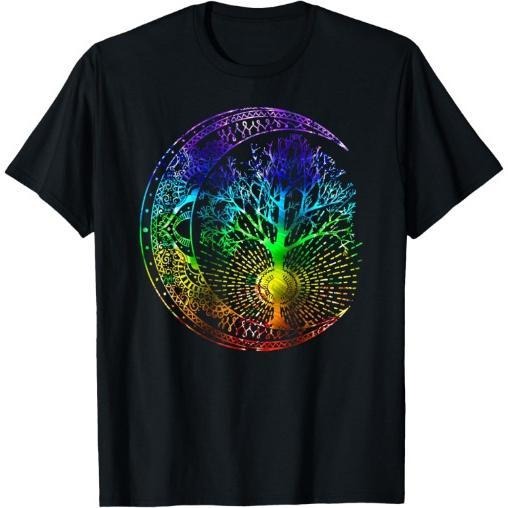 Mandala Moon Chakra Tree of Life T-Shirt Made in USA Hoodie, Sweatshirt | HypeCrazeTee.com
