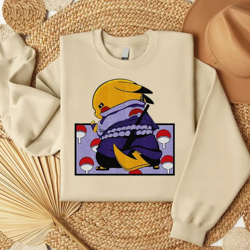 Manga Embroidered Shirt, Anime Embroidered Shirt, Anime Embroidered Sweatshirt, Manga Embroidered Hoodie | HypeCrazeTee.com