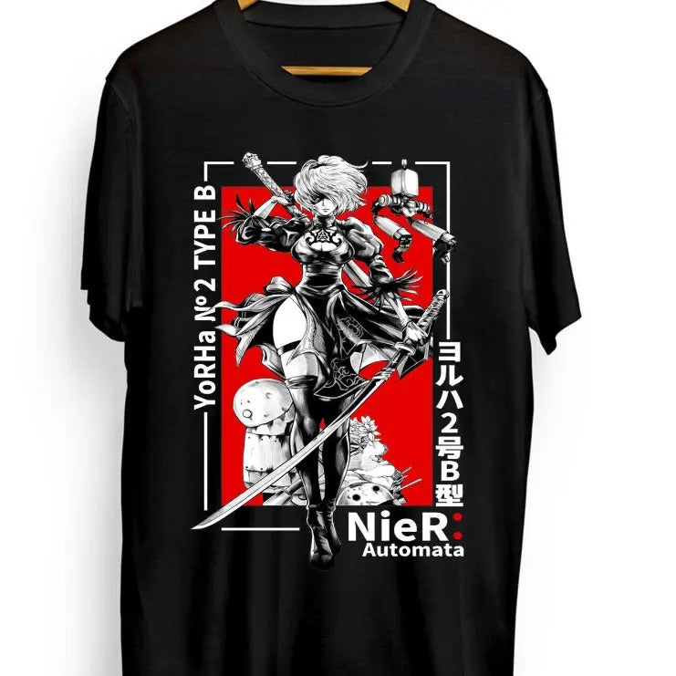 Manga Game Anime Nier Automata 2b Cool Girl shirt Size S-3XL Hoodie, Sweatshirt | HypeCrazeTee.com