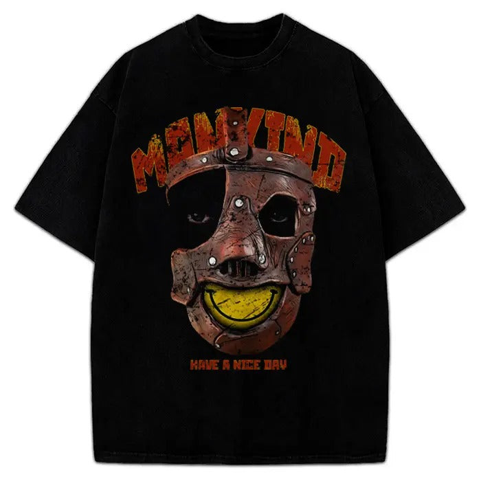 Mankind Mick Foley T-Shirt Have A Nice Day Wrestling Legend Graphic Streetwear Unisex Black Tee Crewneck Cotton Hoodie,...
