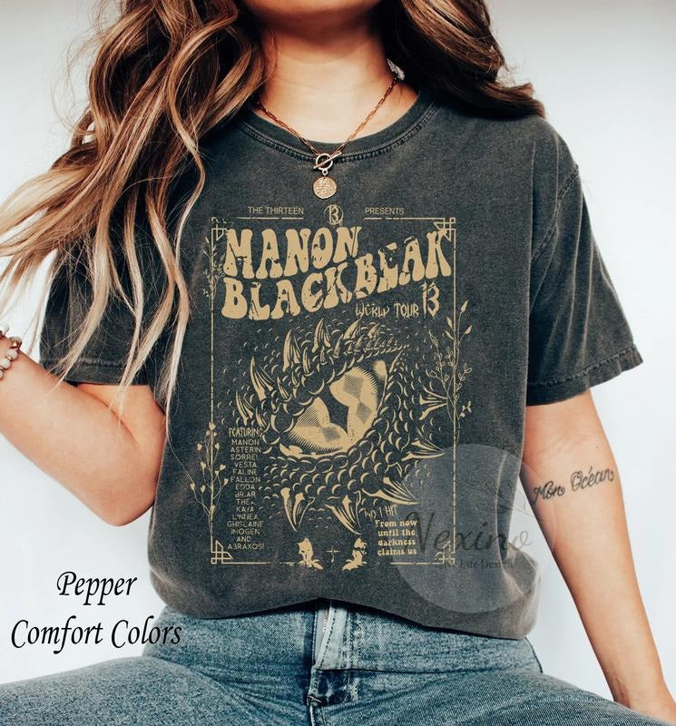 Manon Blackbeak Throne of Glass Comfort Colors Shirt, Sarah J Maas Merch, Rowan Whitethorn, ACOTAR Crescent City Rhysand,...