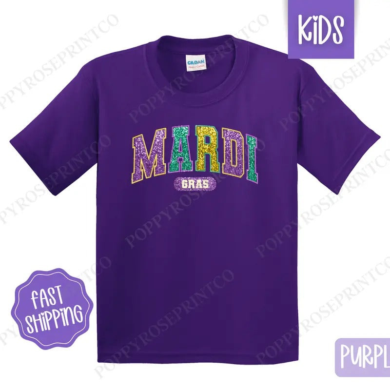 Mardi Gras Kids Shirt - Louisiana Parade Children's Tshirt