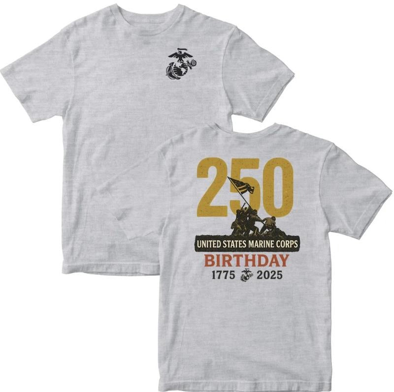Marines 250th Birthday 2 Side Shirt, 250 United States Marine Corps Birthday Shirt, Sweatshirt, Hoodie | HypeCrazeTee.com