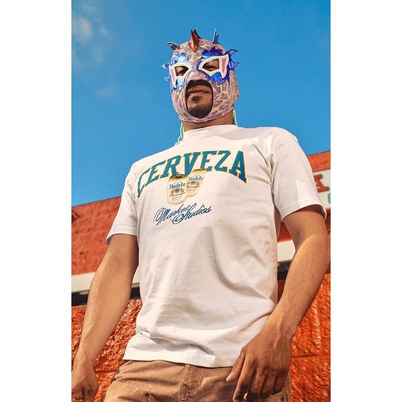 Market Men's x Modelo Cerveza T-Shirt - Multicolor Hoodie, Sweatshirt | HypeCrazeTee.com