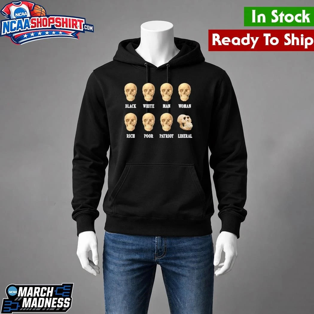 Marky Mark Black White Man Woman Rich Poor Patriot Liberal Skull Shirt