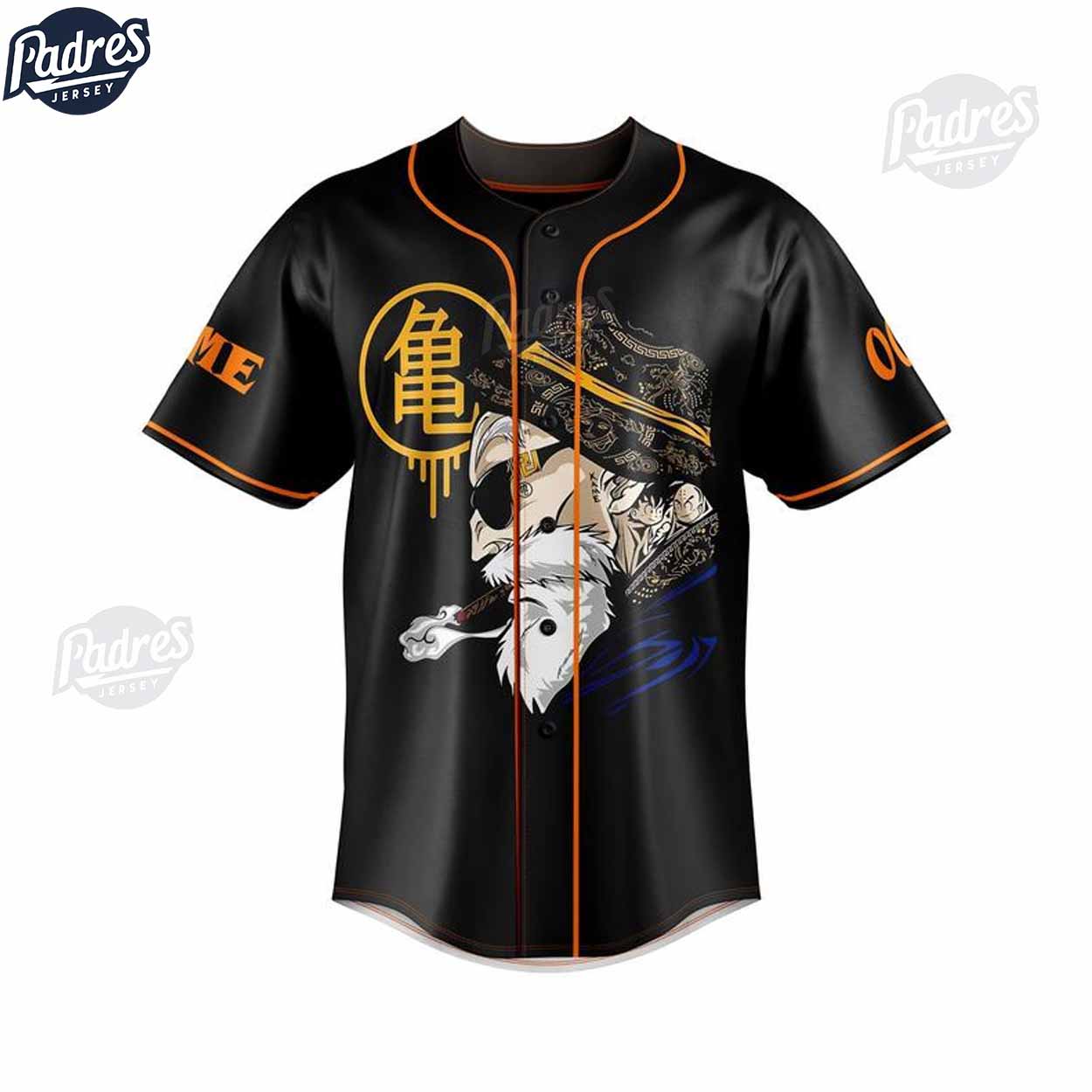 Master Roshi Baseball Jersey Outfit - Dragon Ball Z - Padres Jersey Oasis: Elevate Your Baseball Style Game