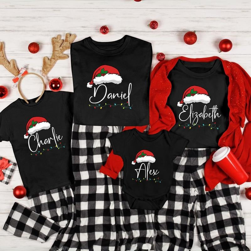 Matching Family Christmas Shirts, Personalized Name Christmas Shirt, Matching Xmas Tees, Custom Christmas Gifts, Holiday...