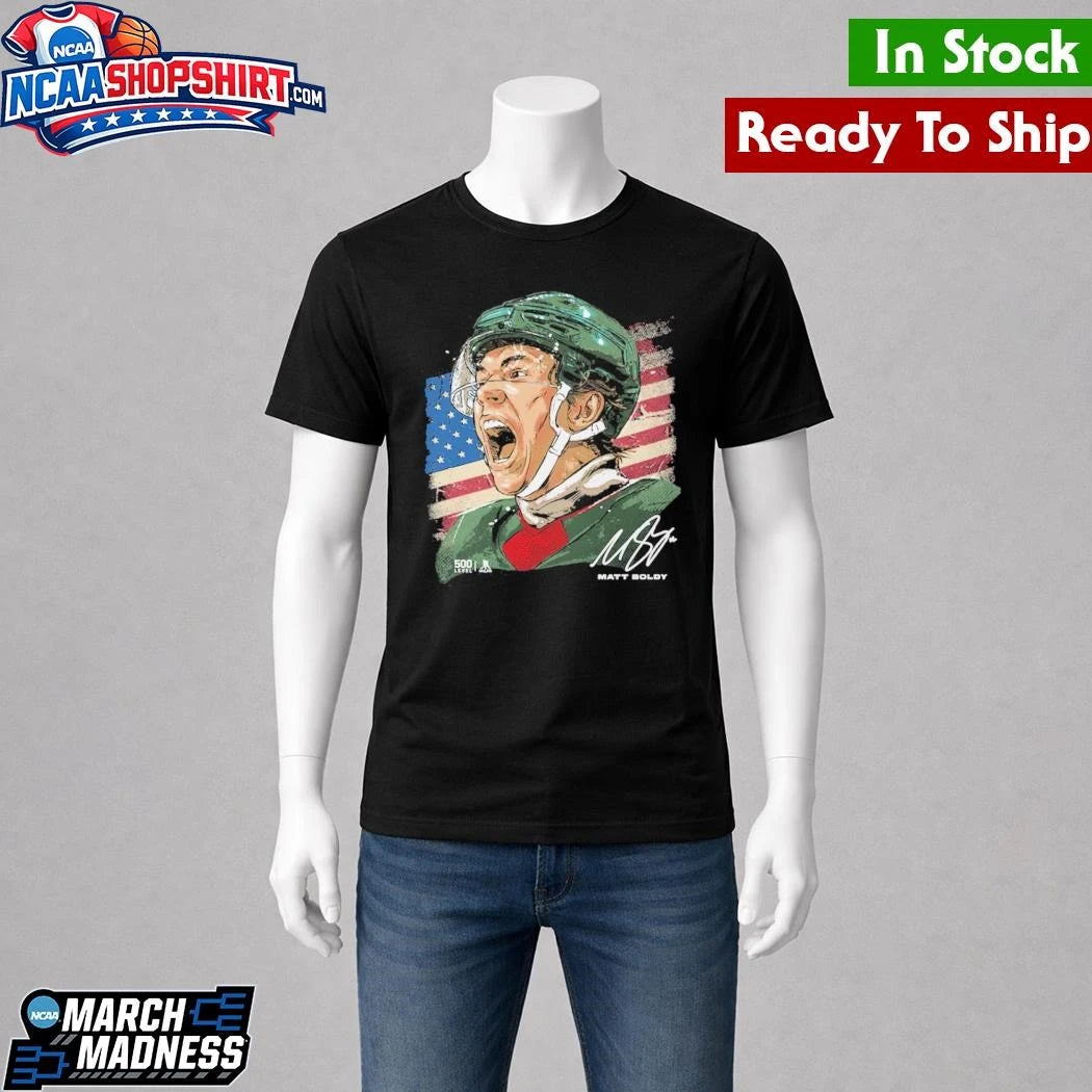 Matthew Boldy US Men’s Hockey 500 Level Flag Shirt