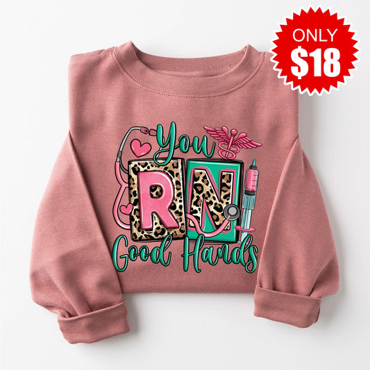 Good Hands Sweatshirt - Heather Mauve - 18