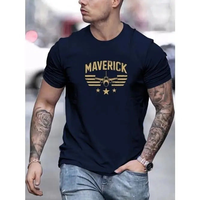 Maverick Men's Classic Cotton Tee - Breathable, Comfortable Crew Neck T-Shirt for Summer Outdoor Activities Made in USA...