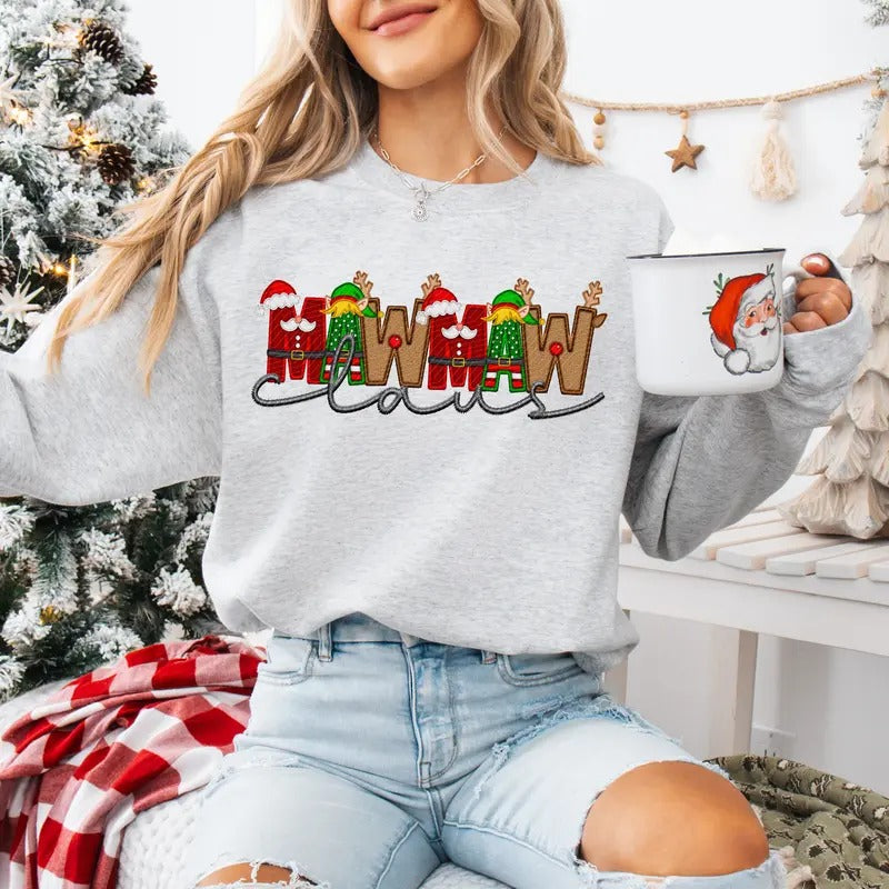 Mawmaw Claus Unisex Sweatshirt T-Shirts, Hoodie | HypeCrazeTee.com