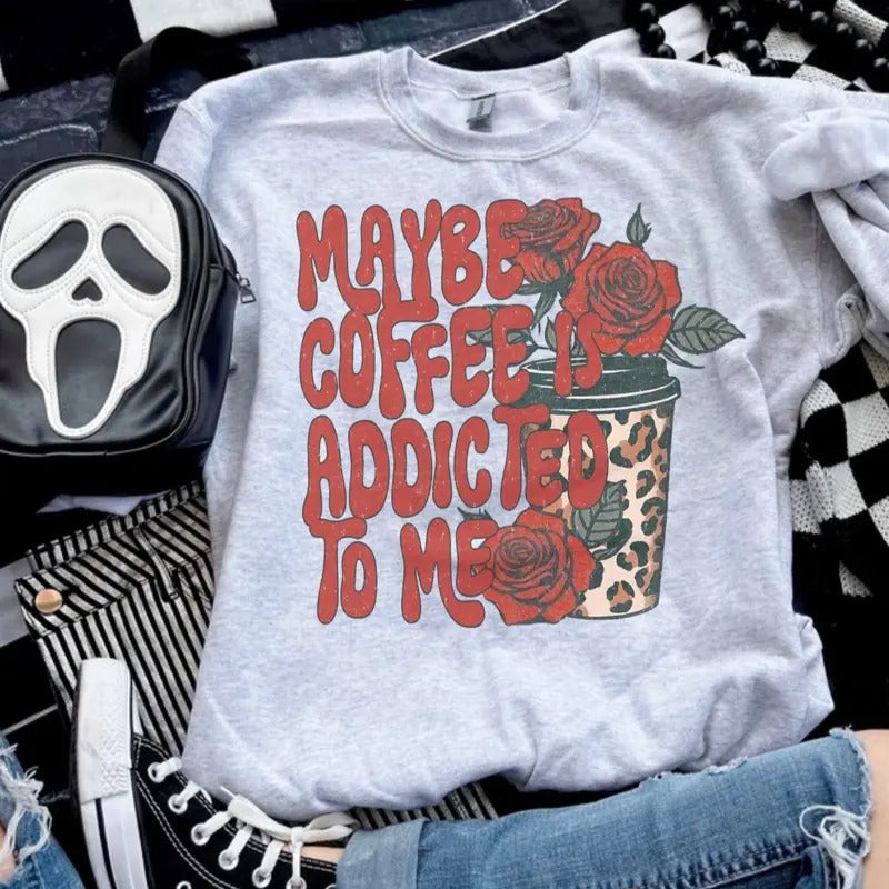 Maybe Iced Coffee Is Addicted Me Ash Grey Sublimation Petty T-Shirts, Hoodie, Sweatshirt
