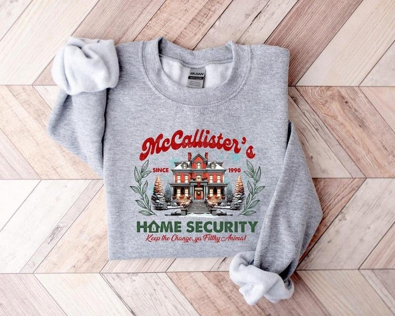 McCallister Home Security Movie Funny McCallister Shirt Xmas Movie Comfort Womenswear T-Shirts, Hoodie, Sweatshirt
