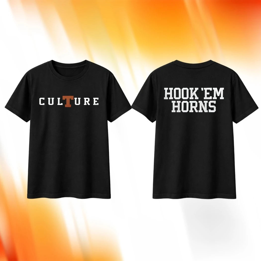 McConaughey Culture Hook Em Horns Two Sided Shirt