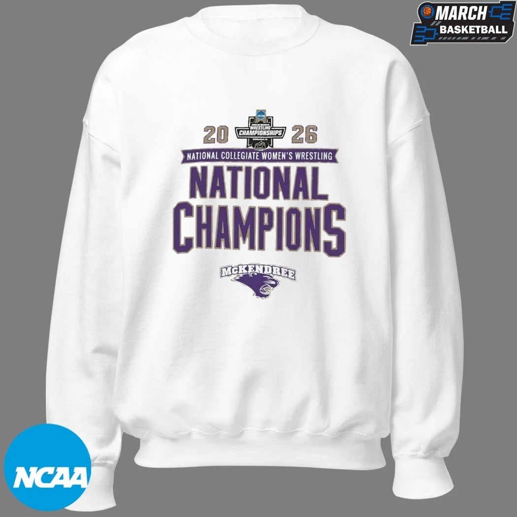 McKendree Bearcats 2026 NCAA Women’s Wrestling National Champions T-Shirts