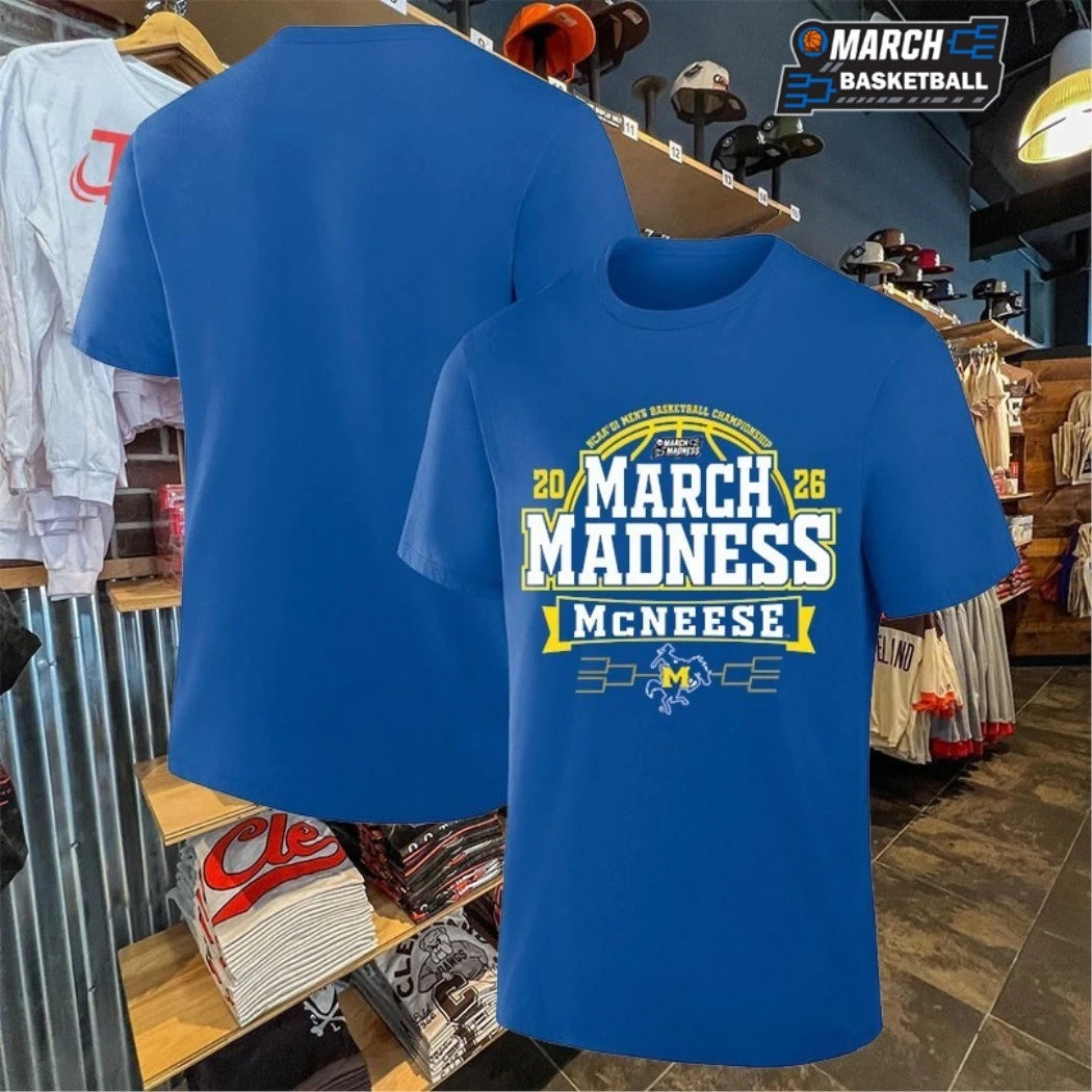 McNeese State Cowboys 2026 Men’s Basketball March Madness Bound T-Shirts