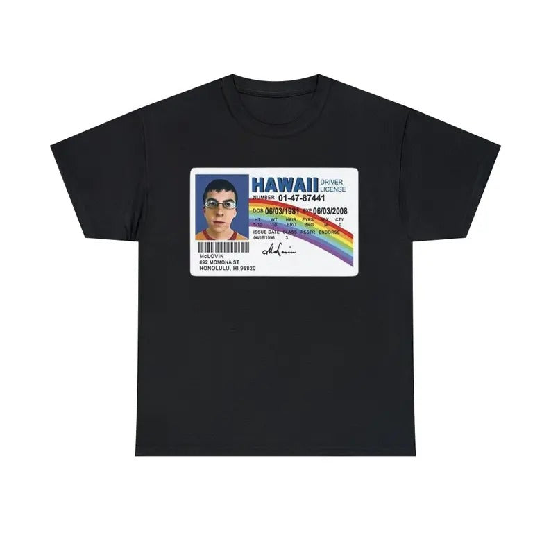Mclovin from Superbad Funny Meme Graphic TShirt - Unisex Tee, Retro Graphic Merch Joke Crewneck Tropical Shortsleeve...