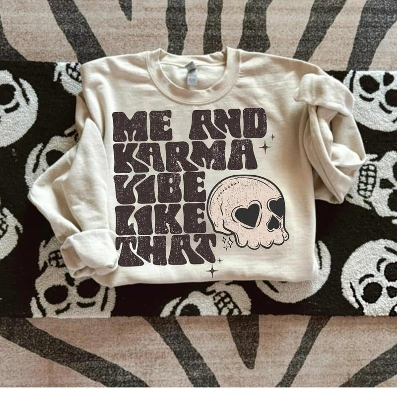 Me and Karma DTF Transfers - THIS IS NOT A SHIRT Hoodie, Sweatshirt | HypeCrazeTee.com