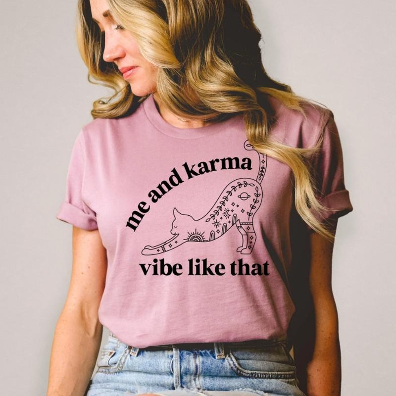 Me and Karma T-Shirt Concert Retro Tshirt Concert Lyrics Tee Karma Vibe T-Shirt Throwback Concert Tshirt Oversized Fit...