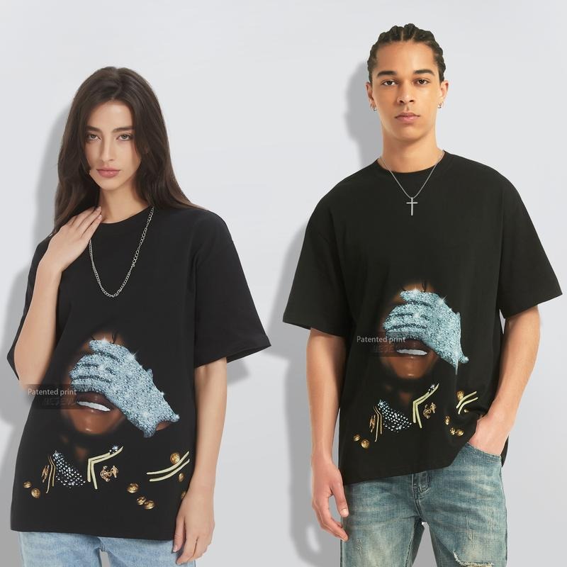MeJend Printed Tshirt for Men, 250gsm Heavyweight Fabric, Cotton Short-Sleeve, Unique Graphic tee unisex casual...