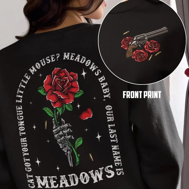Meadows Baby Double Sided Print Sweatshirt, Haunting Adeline Inspired Sweater, Dark Romance, Smut Reader, Run Little...