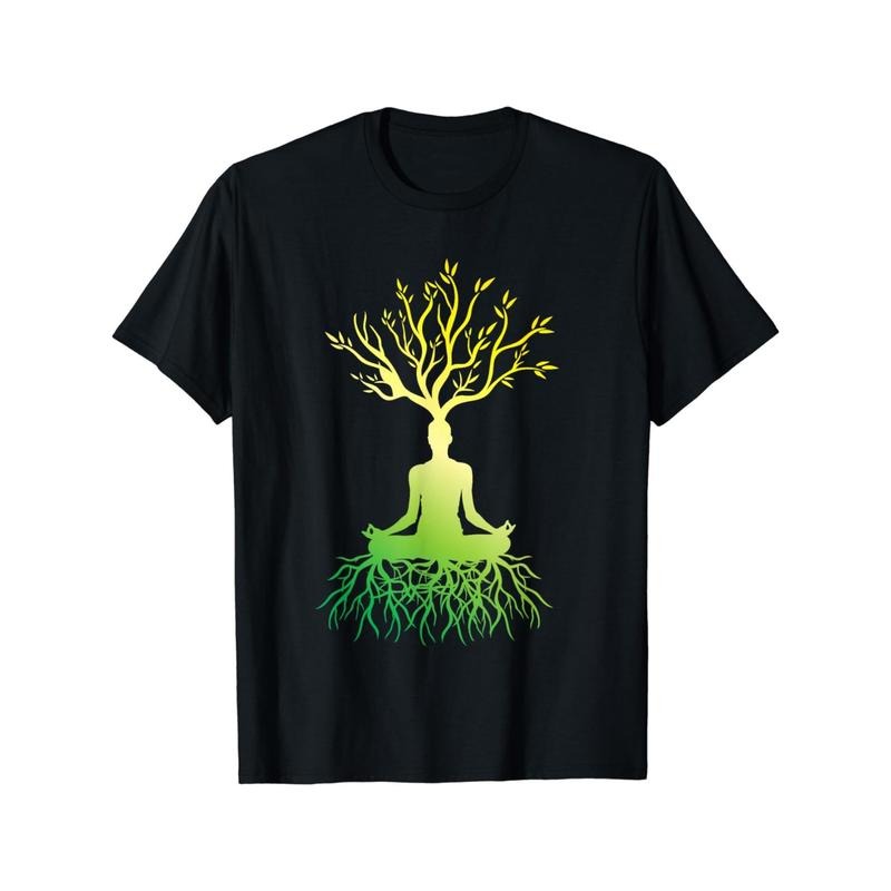 Meditation Yoga Pose, Tree of Life Balance T-Shirt Made in USA Hoodie, Sweatshirt | HypeCrazeTee.com