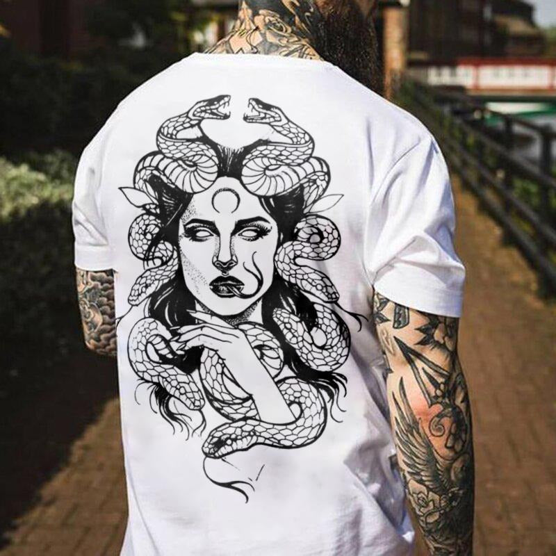 Medusa portrait short sleeves men T-shirt designer - Naughty Clothes Men Hoodie, Sweatshirt | HypeCrazeTee.com