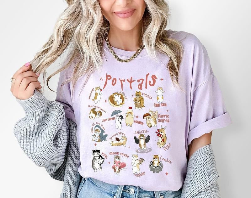 Melanie T-Shirt, Melanie Cat Portals T-Shirt, Retro Portals Tour 2023 Shirt, Cat Lover Shirt Gift Hoodie, Sweatshirt
