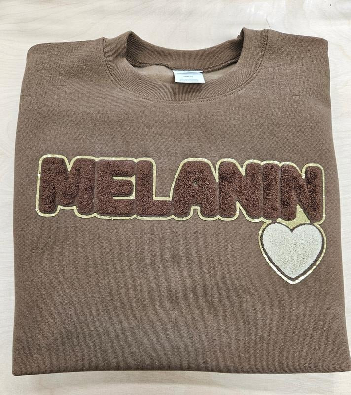 Melanin Love Chenille Patch Sweatshirt T-Shirts, Hoodie | HypeCrazeTee.com