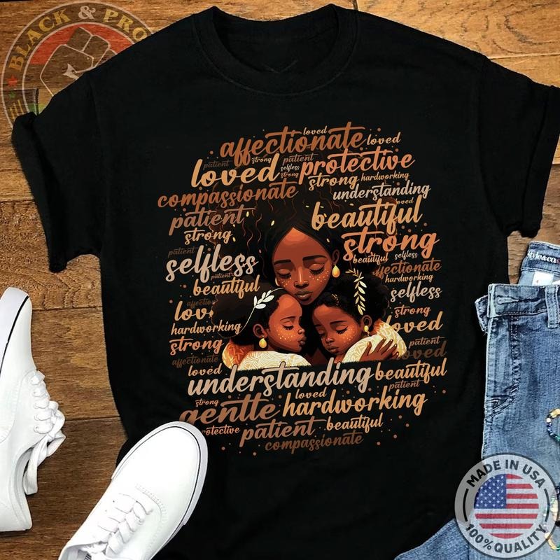 Melanin Mom with Daughters T-shirt, Black Women Tee, Black Girl Magic, Black Mom Shirt, Mama Gift, Mother's Day Gift...