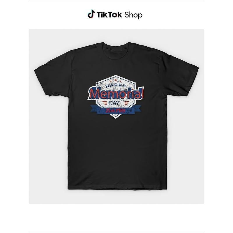 Memorial Day T-Shirt Short Sleeve Round Neck Tee with Pure Cotton 180g Gift For Men Hoodie, Sweatshirt | HypeCrazeTee.com