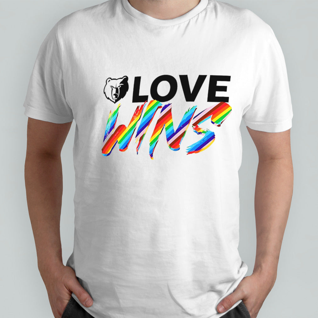 Memphis Grizzlies love wins rainbow pride shirt