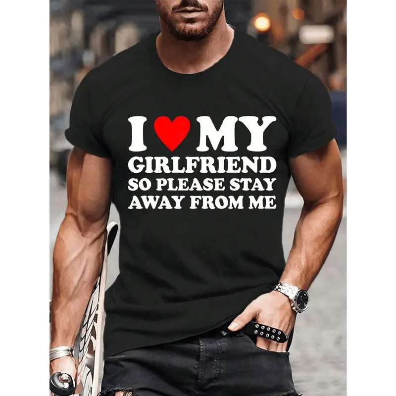 Men I Love My Girlfriend Slogan Printed Short Sleeve Tee Made in USA i love gf shirt Hoodie, Sweatshirt | HypeCrazeTee.com