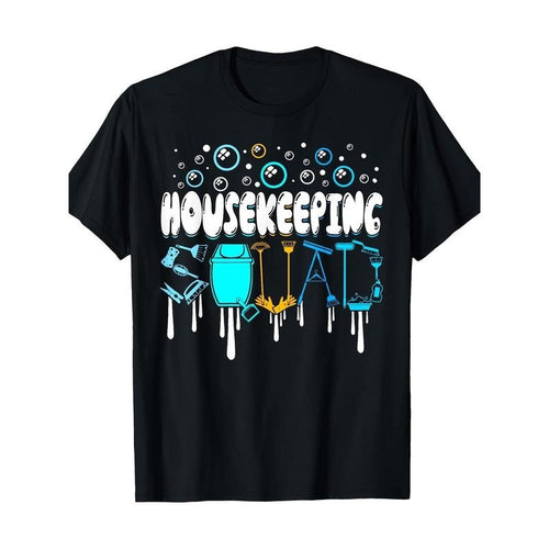 Men's "Housekeeping Squad" Graphic Cotton T-Shirt