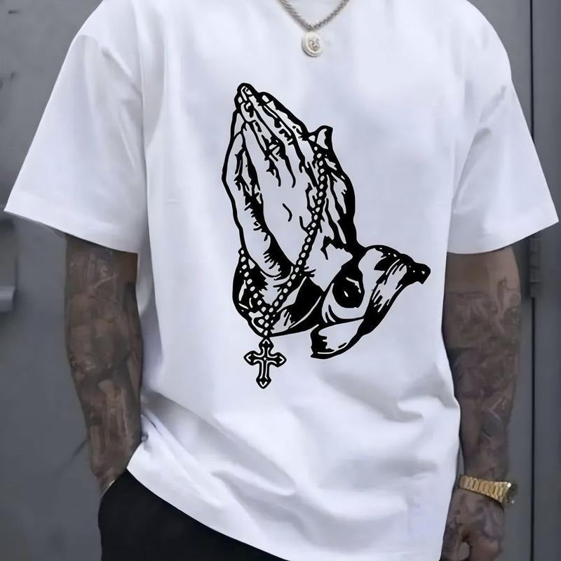 Men's "Pray" Graphic Cotton T-Shirt