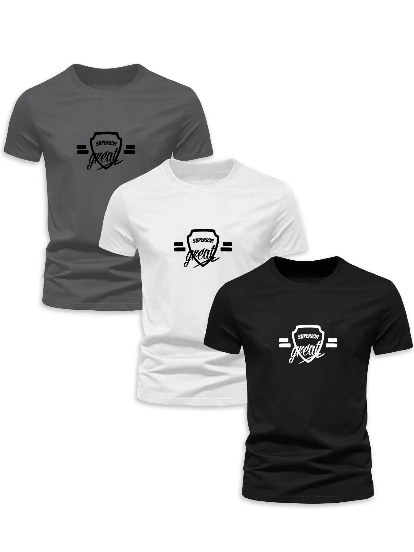 Men's  Regular Fit Letter Graphic Print Short Sleeve Tee, Casual Round Neck  T-shirt for Summer, Fashion Men's Top for...