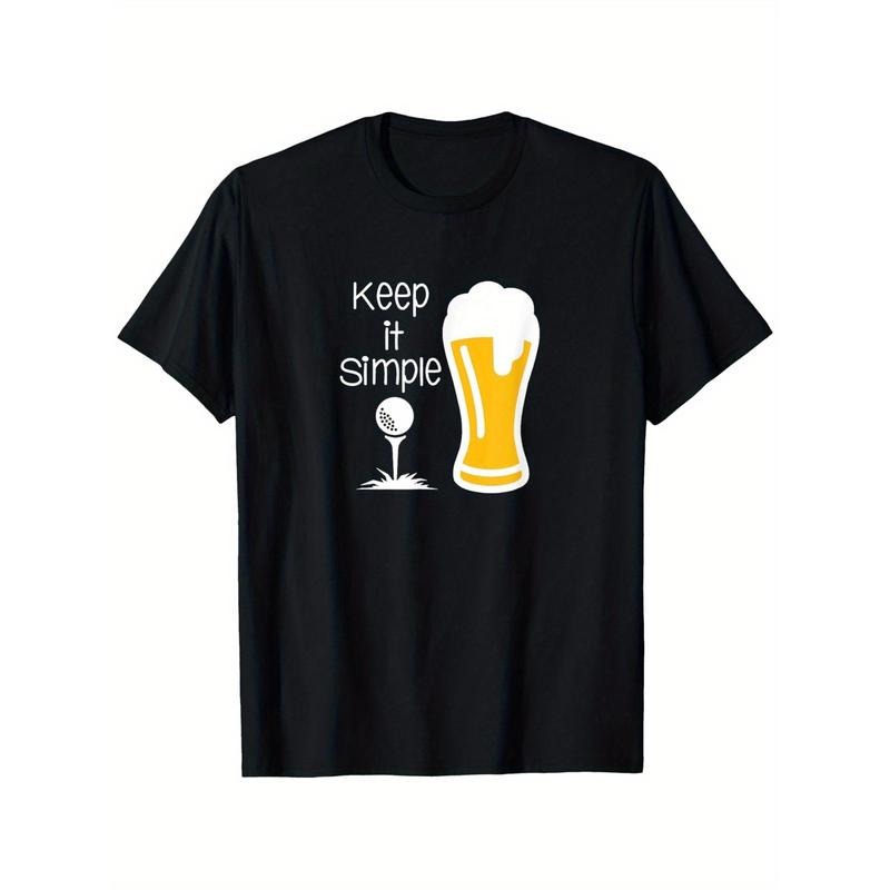 Men's 100% Cotton Graphic T-Shirt - "Keep It Simple