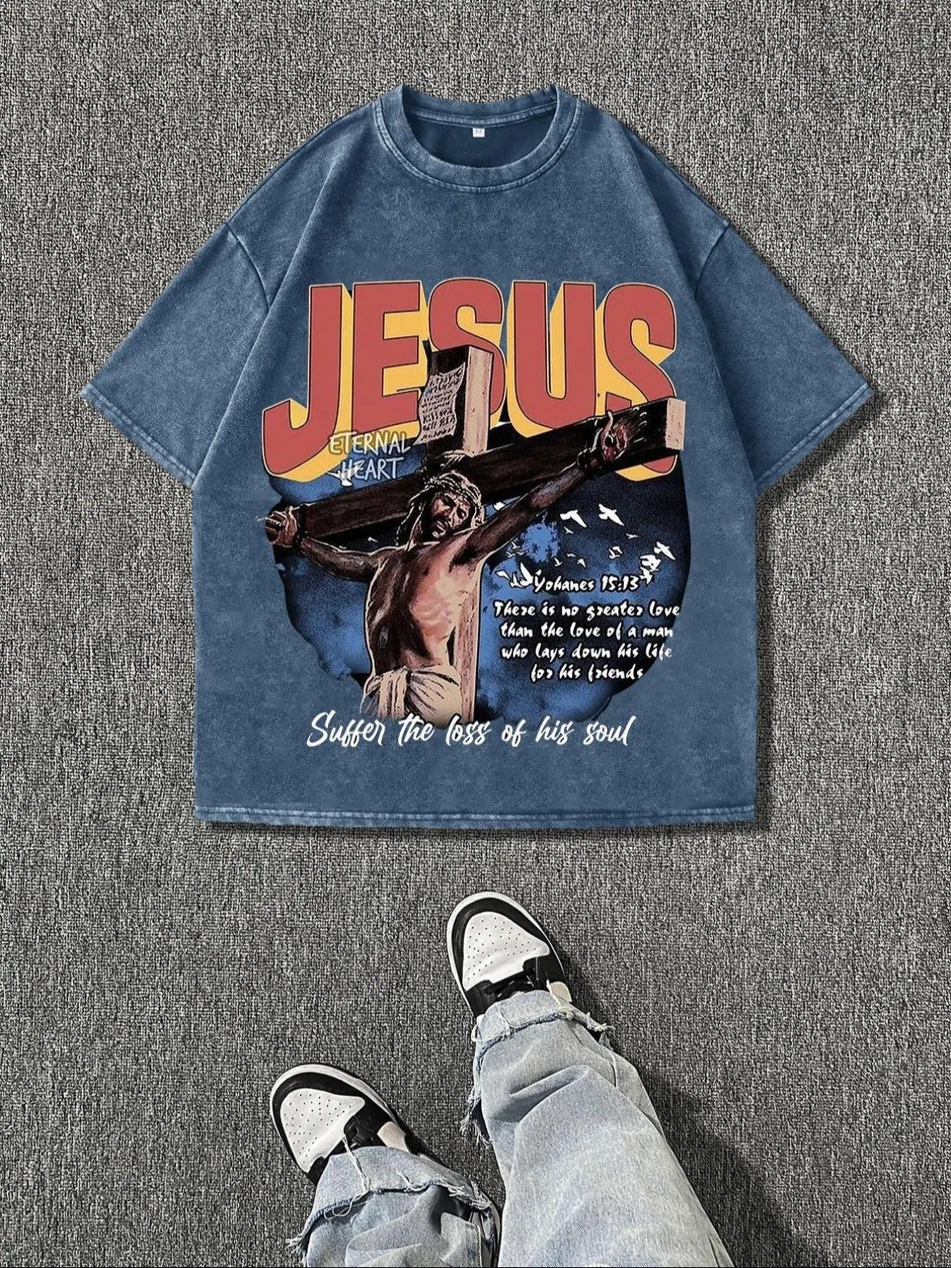 Men's Cartoon & Letter Print Short Sleeve Graphic Tee, Regular Fit Casual Round Neck T-shirt for Summer, Men's Top for...