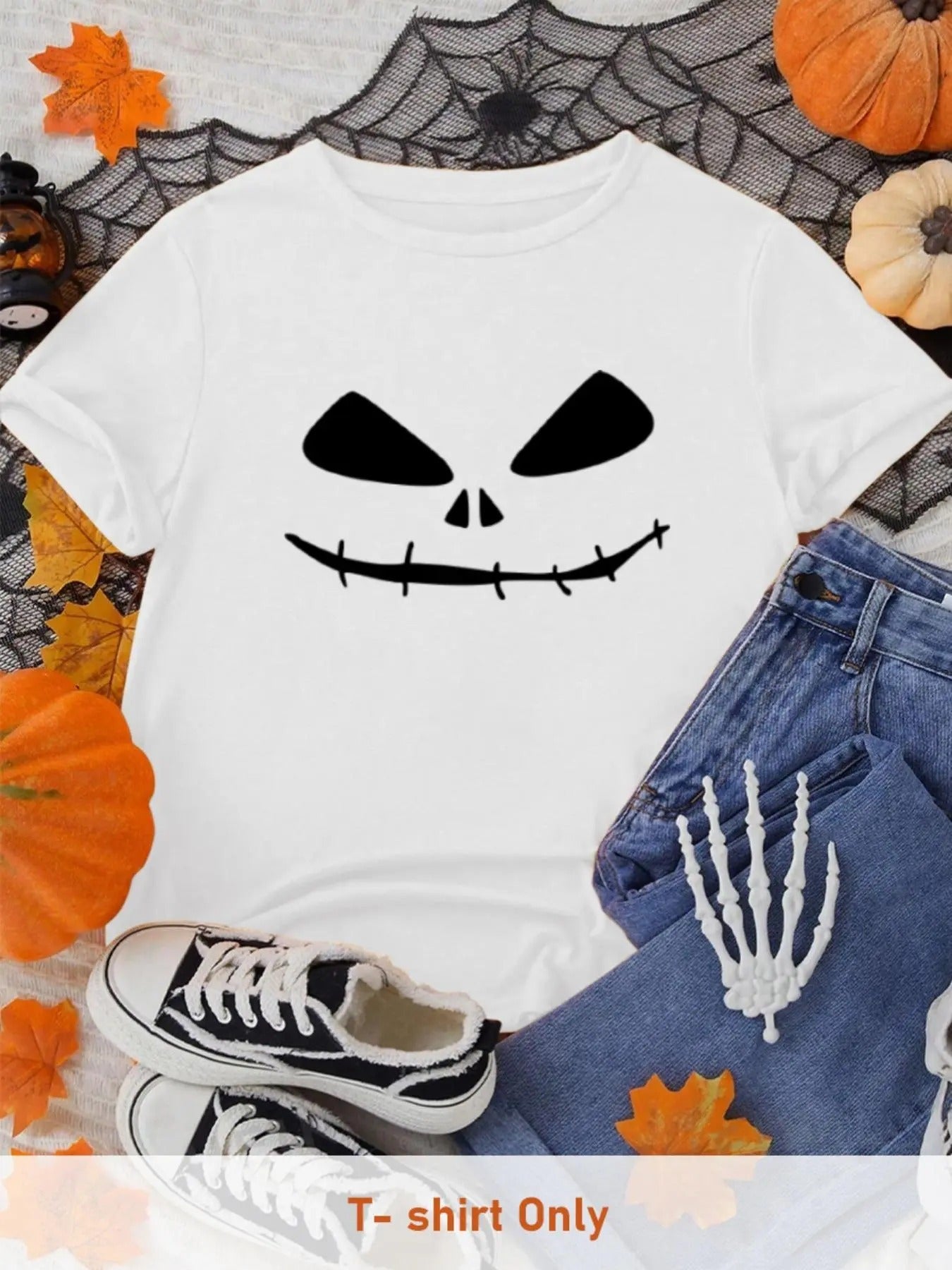 Men's Cartoon Skull Print Round Neck Tee, Regular Fit Casual Short Sleeve Crew Neck T-shirt for All Seasons, Men's Top...