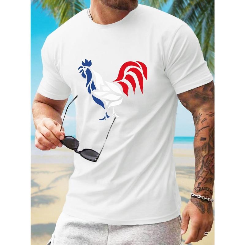 Men's Casual & Sporty T-Shirt with Unique Chicken Print