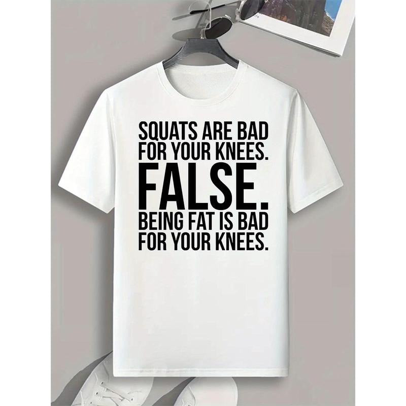 Men's Casual & Stylish T-shirt, " FALSE " Print T-shirt For Sports & Exercise made in USA Hoodie, Sweatshirt