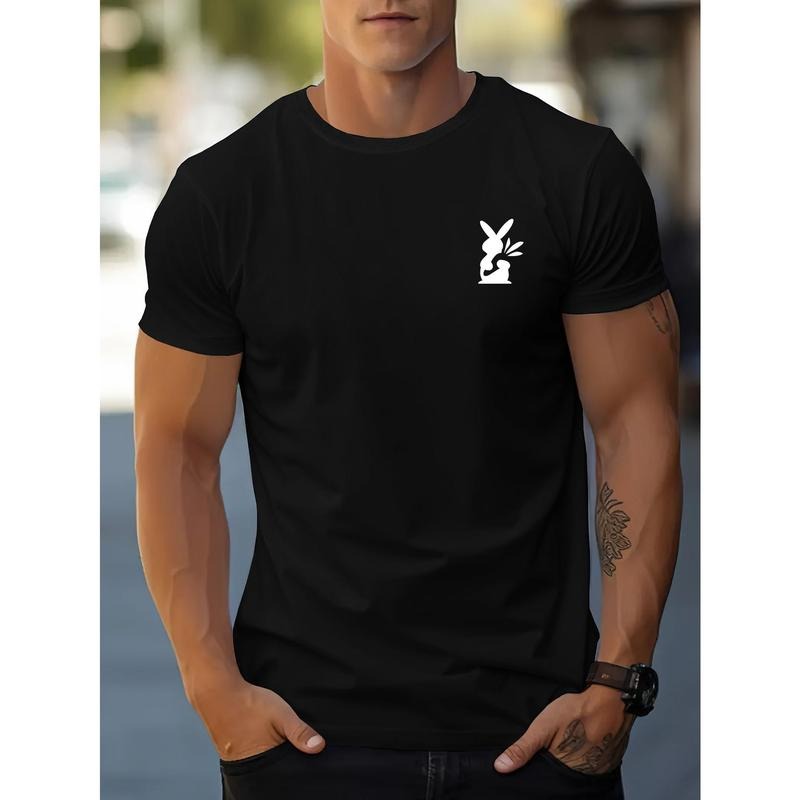 Men's Casual Easter Bunny Graphic T-Shirt
