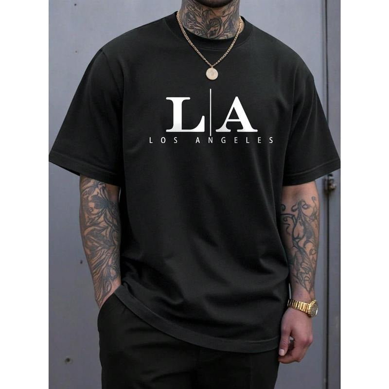 Men's Casual Letter Graphic Round Neck Short Sleeve T-Shirt, Summer Hoodie, Sweatshirt | HypeCrazeTee.com