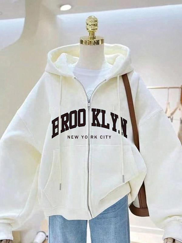 Men's Casual Loose-Fit Hooded Sweatshirt Jacket, Fall Winter Thicken Fleece Lined Zipper Pocket Design, Comfortable Daily...