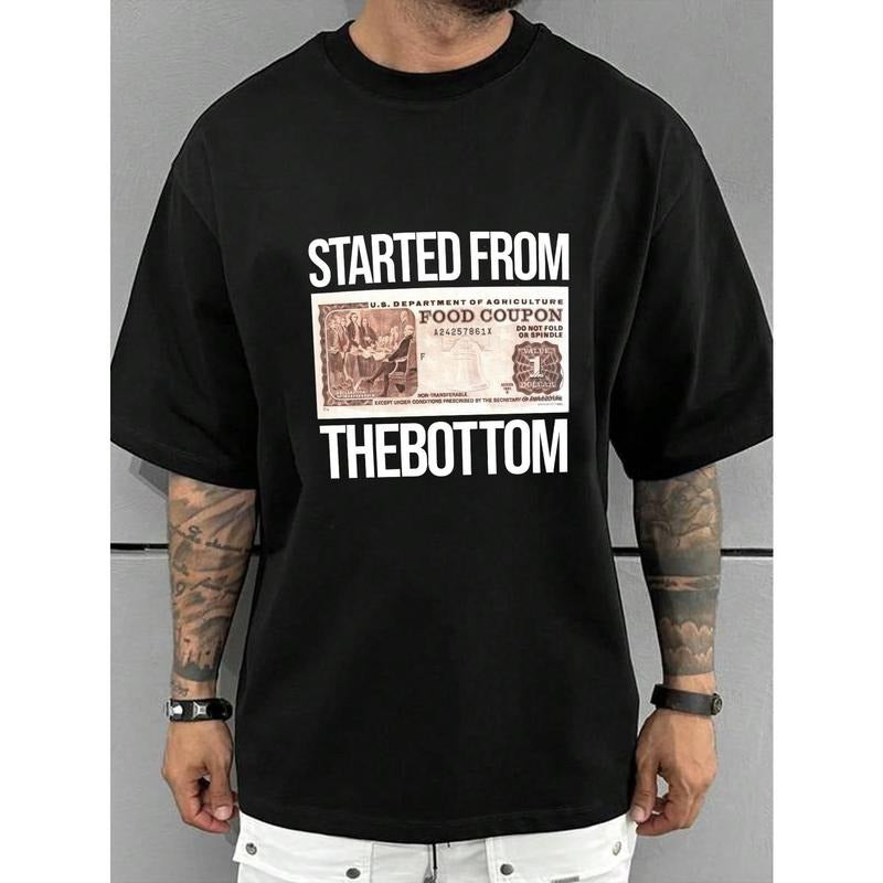Men's Casual Short Sleeve T-Shirt With Dollar Bill Print Made in USA Hoodie, Sweatshirt | HypeCrazeTee.com