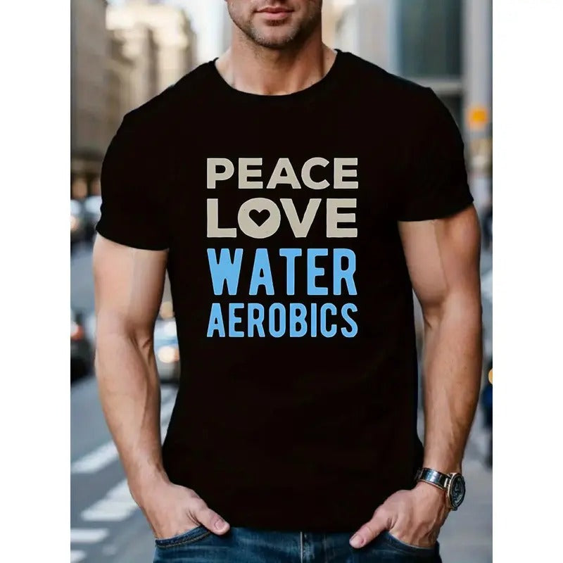 Men's Casual Short Sleeve T-Shirt With Fun Letter Print