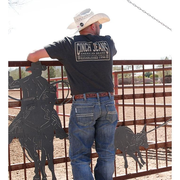 Men's Cinch Charcoal Tee, American Brand Graphic, Classic Western Country Shirt Hoodie, Sweatshirt | HypeCrazeTee.com