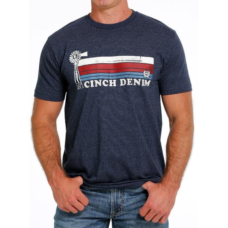 Men's Cinch Navy Tee, Classic Logo Design, Western Cowboy Casual Shirt Hoodie, Sweatshirt | HypeCrazeTee.com